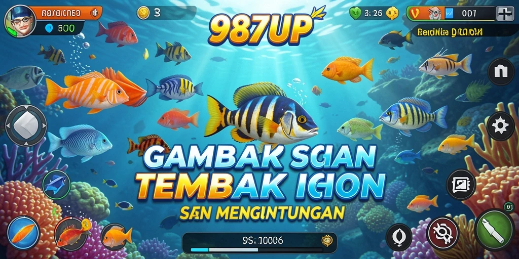 Gameplay seru tembak ikan di 987UP dengan grafis menawan.