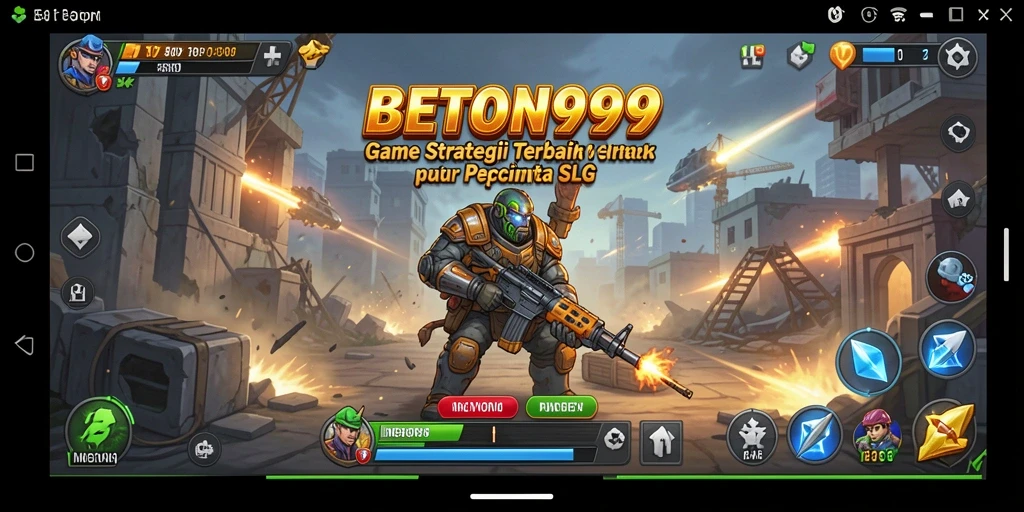 Screenshot gameplay BETON999 menunjukkan pertempuran strategis yang mendebarkan.
