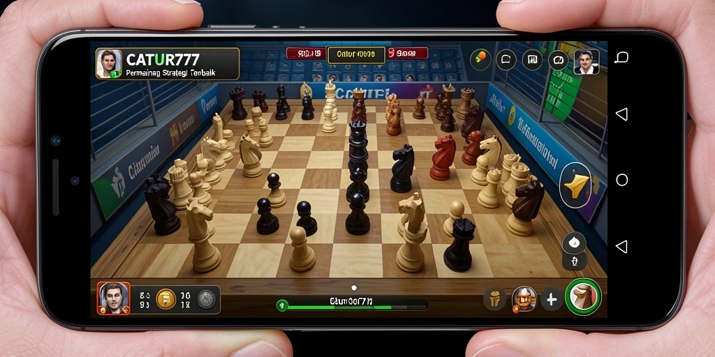 Tampilan gameplay CATUR777 yang menantang dan strategis.