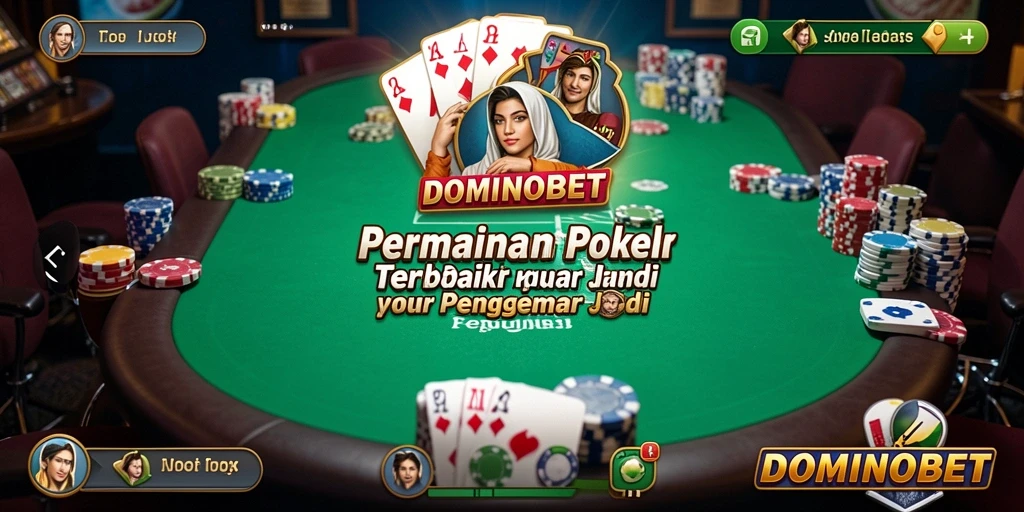 Tampilan gameplay menarik dalam DOMINOBET yang menunjukkan atmosfer permainan Poker.