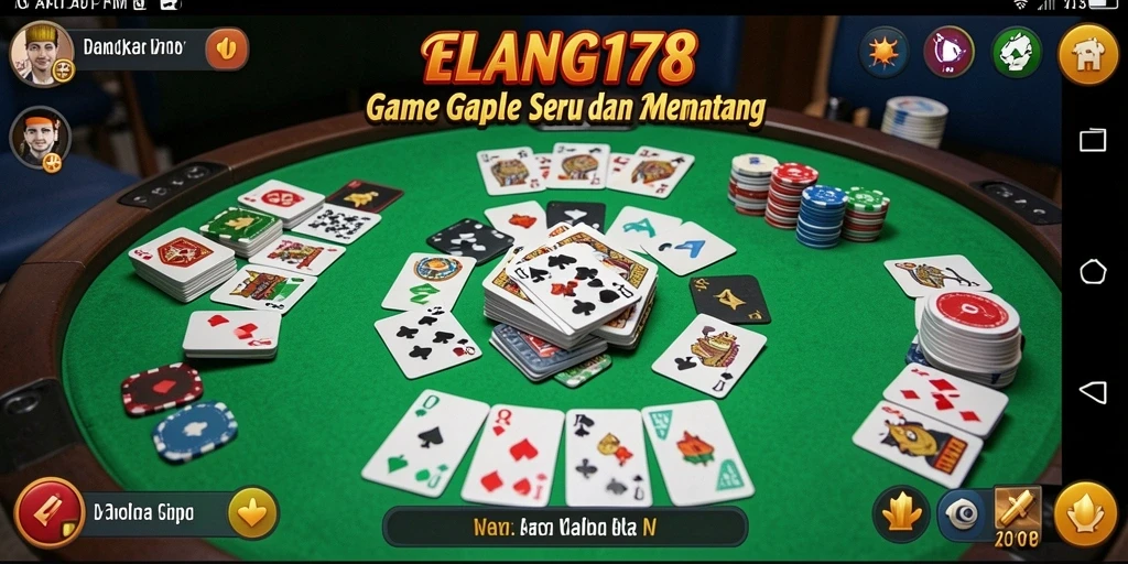 Tampilan gameplay ELANG178 yang menarik dan seru saat bermain Gaple.