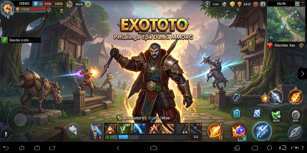 Tampilan gameplay EXOTOTO yang menarik dan mendalam.