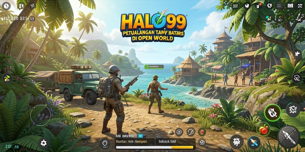 Tampilan menarik dari gameplay eksplorasi Open World HALO99.
