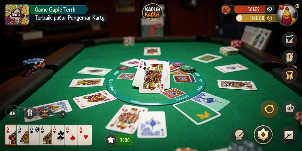 Tampilan gameplay Gaple yang menarik dan interaktif