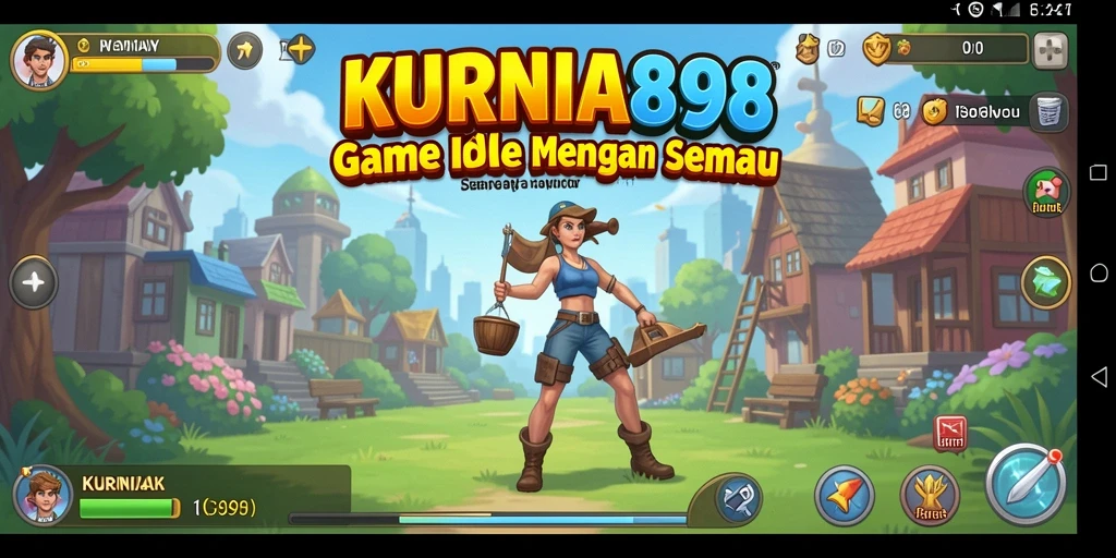 Tampilan gameplay KURNIA898 dengan berbagai usaha yang dikelola.
