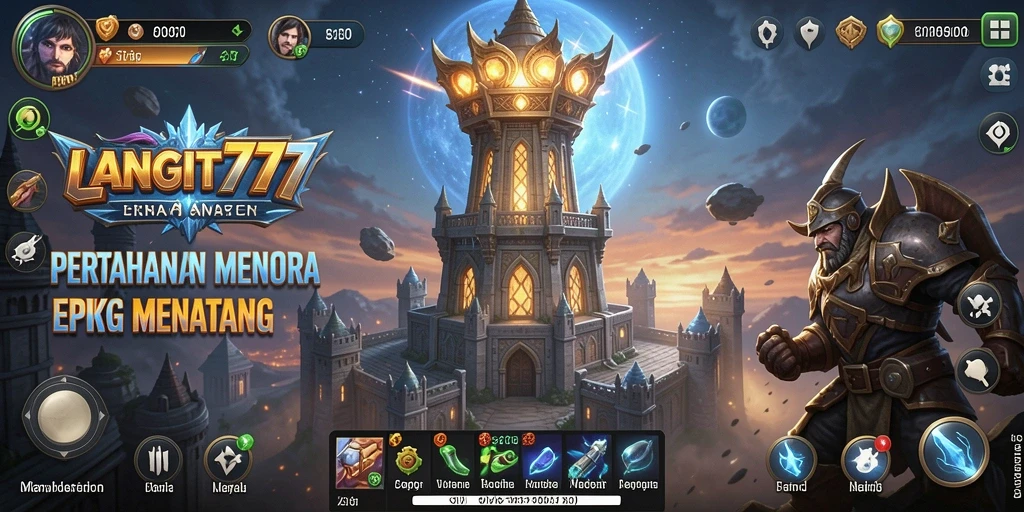 Gameplay menara pertahanan yang menegangkan dan menarik.