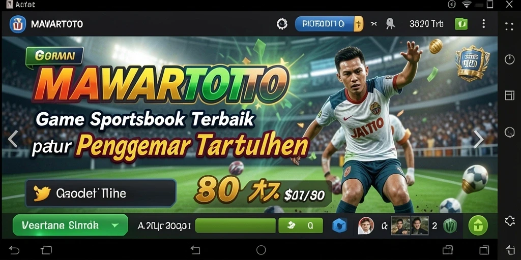 Tampilan antarmuka MAWARTOTO yang menarik dan interaktif saat gameplay Sportsbook.