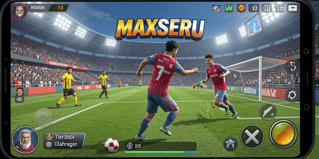Tampilan gameplay yang mendebarkan dalam MAXSERU.