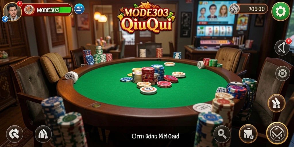 Tampilan gameplay seru dari MODE303 dalam permainan QiuQiu.
