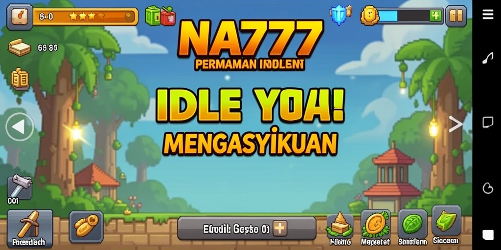 Tampilan gameplay Idle yang menarik dan mengasyikkan di NA777.