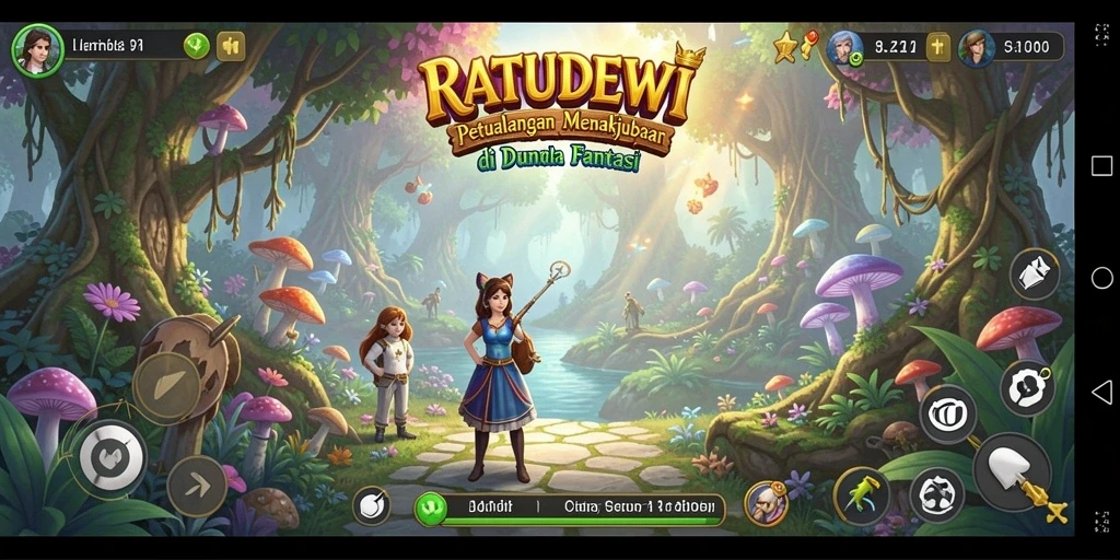 Tangkapan layar gameplay penuh aksi di RATUDEWI.