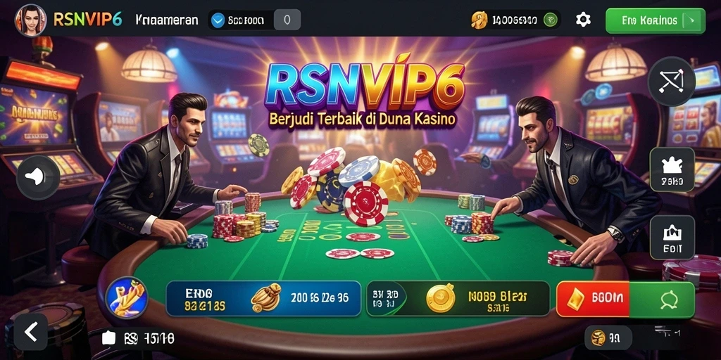 Tampilan menarik gameplay kasino di RSNVIP6.