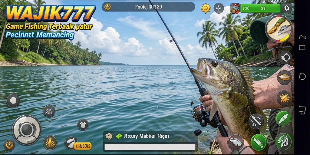 Screenshot gameplay WAJIK777 menampilkan pengalaman memancing yang menegangkan.